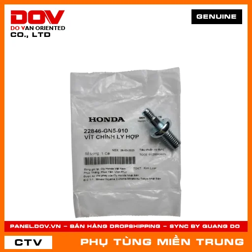 VÍT CHỈNH LY HỢP HONDA CHÍNH HÃNG (MÃ: 22846GN5910) — 22846GN5910