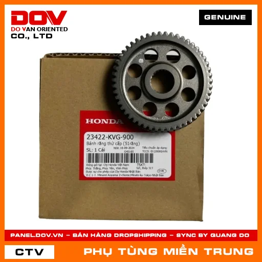 BÁNH RĂNG THỨ CẤP (51RĂNG) HONDA CHÍNH HÃNG (MÃ: 23422KVG900) — 23422KVG900