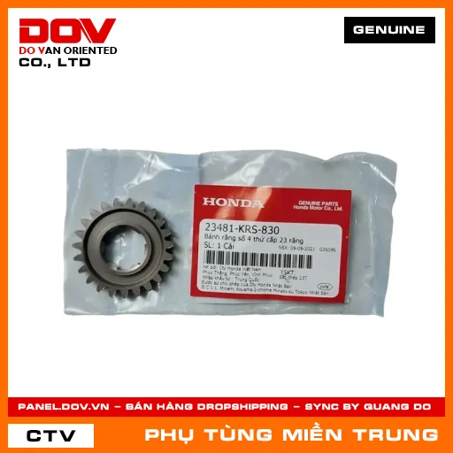 BÁNH RĂNG SỐ 4 THỨ CẤP 23 RĂNG HONDA CHÍNH HÃNG (MÃ: 23481KRS830) — 23481KRS830