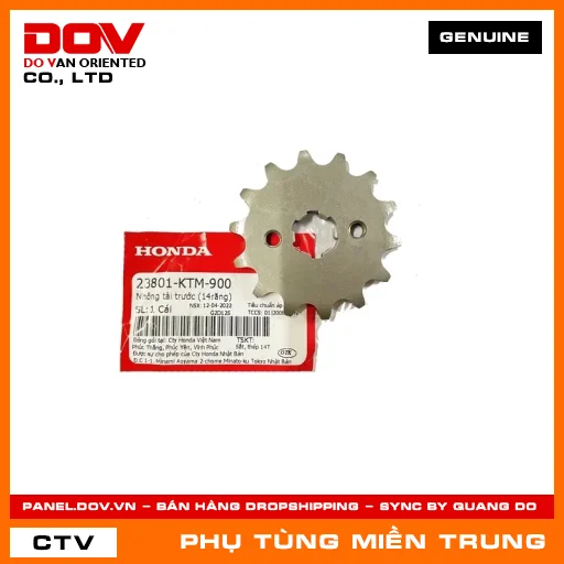 NHÔNG TẢI TRƯỚC (14RĂNG) HONDA CHÍNH HÃNG (MÃ: 23801KTM900) — 23801KTM900