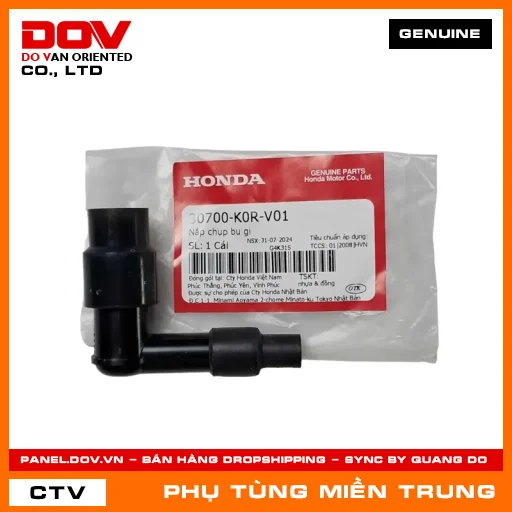 NẮP CHỤP BU GI HONDA CHÍNH HÃNG (MÃ: 30700K0RV01) — 30700K0RV01