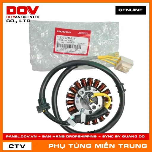 CUỘN DÂY MÁY PHÁT ĐIỆN HONDA CHÍNH HÃNG (MÃ: 31120GFM972) — 31120GFM972