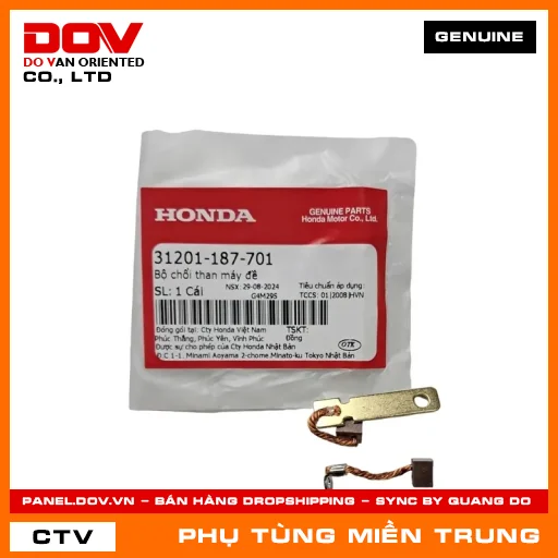 BỘ CHỔI THAN MÁY ĐỀ HONDA CHÍNH HÃNG (MÃ: 31201187701) — 31201187701