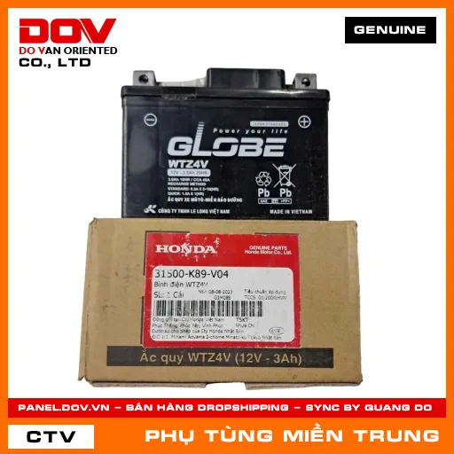 BÌNH ĐIỆN WTZ4V HONDA CHÍNH HÃNG (MÃ: 31500K89V04) — 31500K89V04
