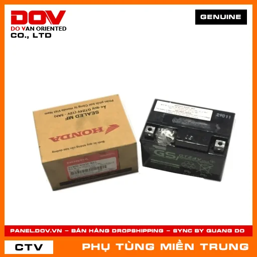 BÌNH ẮC QUY (GTZ4V 12V 3.0A) HONDA CHÍNH HÃNG (MÃ: 31500KWWB21) — 31500KWWB21