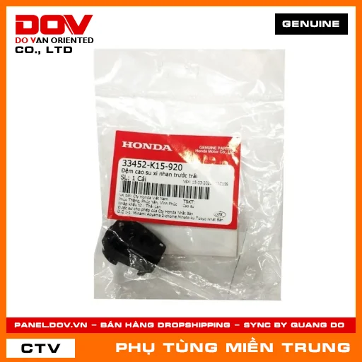 ĐỆM CAO SU XI NHAN TRƯỚC TRÁI HONDA CHÍNH HÃNG (MÃ: 33452K15920) — 33452K15920