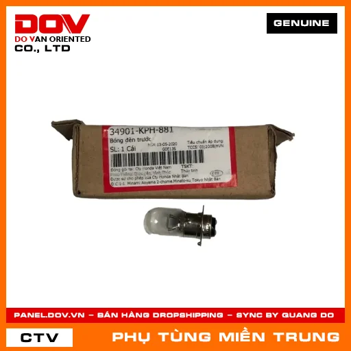BÓNG ĐÈN TRƯỚC HONDA CHÍNH HÃNG (MÃ: 34901KPH881) — 34901KPH881