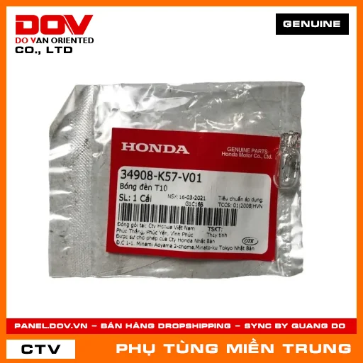 BÓNG ĐÈN T10 HONDA CHÍNH HÃNG (MÃ: 34908K57V01) — 34908K57V01