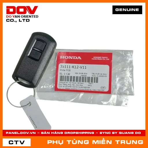 KHÓA FOB HONDA CHÍNH HÃNG (MÃ: 35111K12V11) — 35111K12V11
