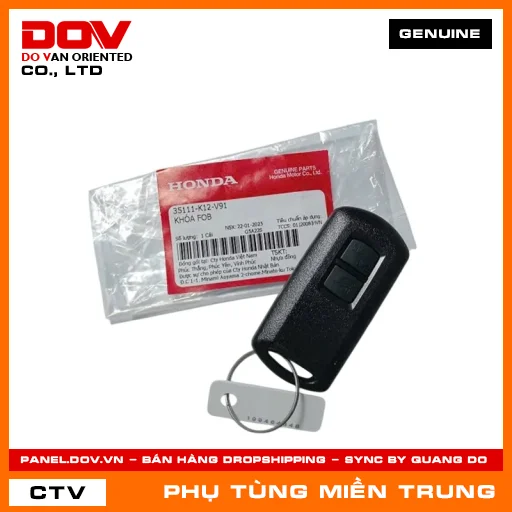 KHÓA FOB HONDA CHÍNH HÃNG (MÃ: 35111K12V91) — 35111K12V91