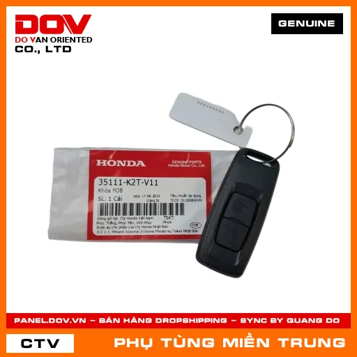 KHÓA FOB HONDA CHÍNH HÃNG (MÃ: 35111K2TV11) — 35111K2TV11