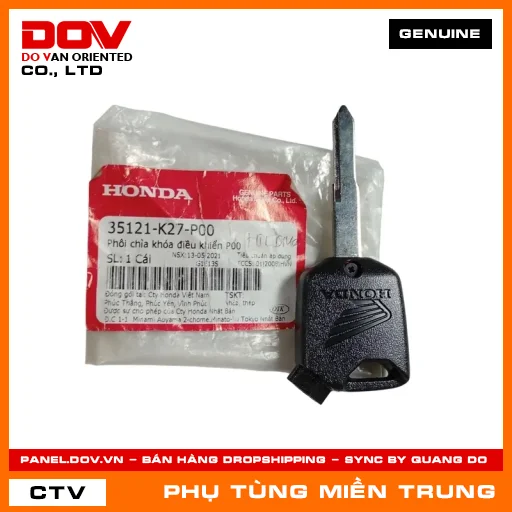PHÔI CHÌA KHÓA ĐIỀU KHIỂN P00 HONDA CHÍNH HÃNG (MÃ: 35121K27P00) — 35121K27P00