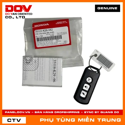 PHÔI CHÌA KHÓA ĐIỀU KHIỂN HONDA CHÍNH HÃNG (MÃ: 35121K29V82) — 35121K29V82