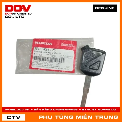 PHÔI CHÌA KHÓA ĐIỀU KHIỂN P20 HONDA CHÍNH HÃNG (MÃ: 35121K66P20) — 35121K66P20