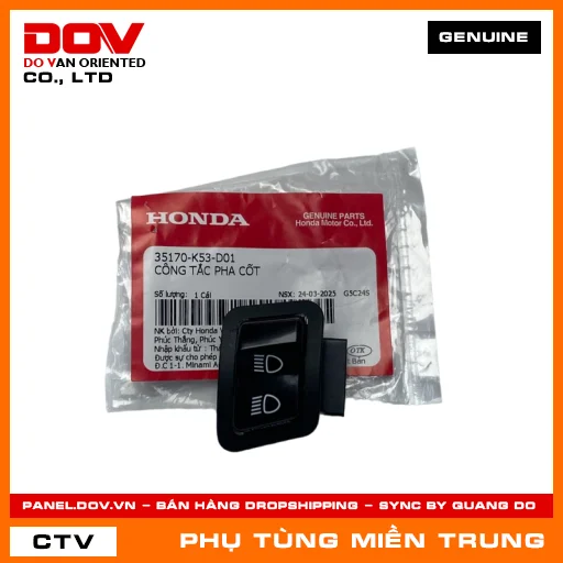 CÔNG TẮC PHA CỐT HONDA CHÍNH HÃNG (MÃ: 35170K53D01) — 35170K53D01