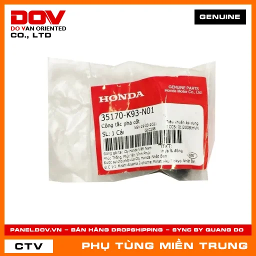 CÔNG TẮC PHA CỐT HONDA CHÍNH HÃNG (MÃ: 35170K93N01) — 35170K93N01