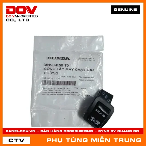 CÔNG TẮC MÁY CHẠY CẦM CHỪNG HONDA CHÍNH HÃNG (MÃ: 35190K50T01) — 35190K50T01
