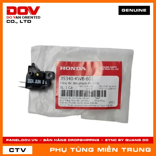 CÔNG TẮC ĐÈN PHANH ĐĨA TRƯỚC HONDA CHÍNH HÃNG (MÃ: 35340KWB601) — 35340KWB601