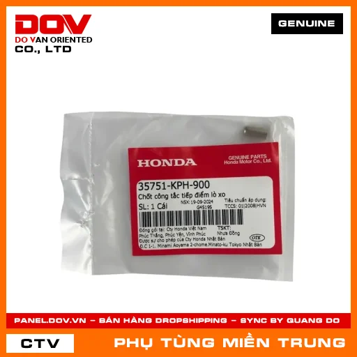 CHỐT CÔNG TẮC TIẾP ĐIỂM LÒ XO HONDA CHÍNH HÃNG (MÃ: 35751KPH900) — 35751KPH900