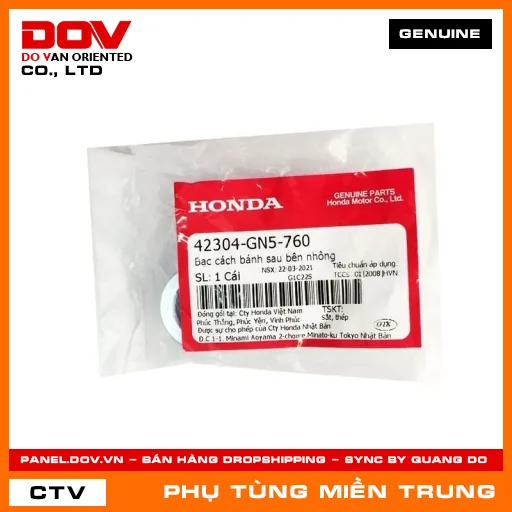 BẠC CÁCH BÁNH SAU BÊN NHÔNG HONDA CHÍNH HÃNG (MÃ: 42304GN5760) — 42304GN5760