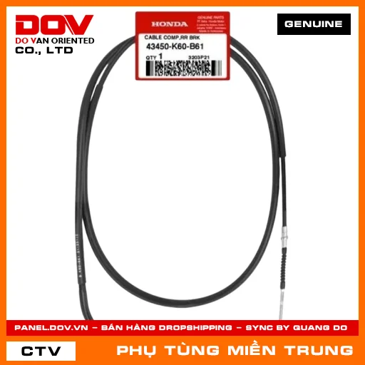 DÂY PHANH SAU HONDA CHÍNH HÃNG (MÃ: 43450K60B61) — 43450K60B61