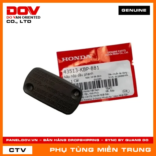 NẮP HỘP DẦU PHANH HONDA CHÍNH HÃNG (MÃ: 43513KBP881) — 43513KBP881