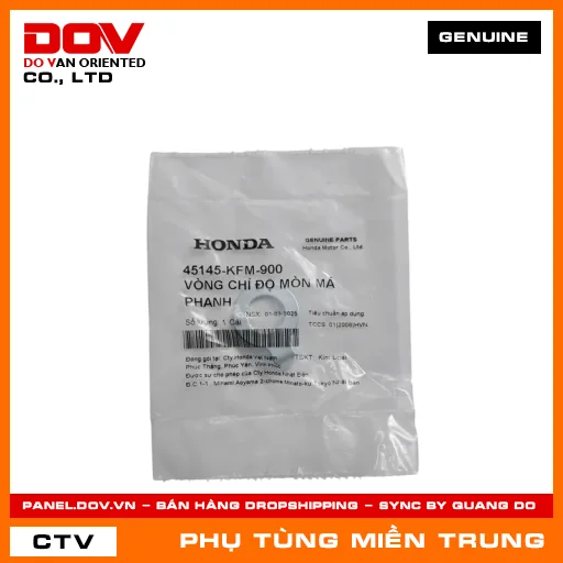 VÒNG CHỈ ĐỘ MÒN MÁ PHANH HONDA CHÍNH HÃNG (MÃ: 45145KFM900) — 45145KFM900