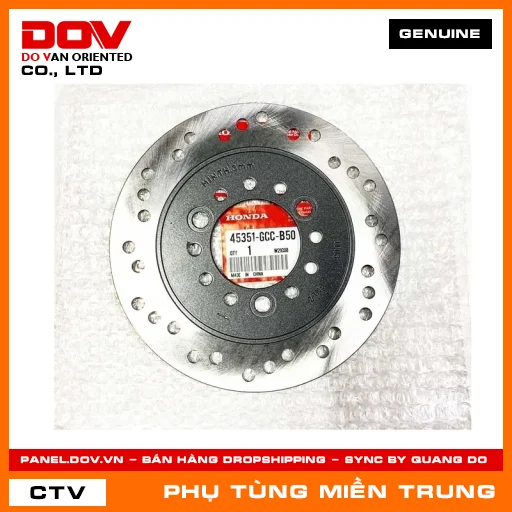 ĐĨA PHANH TRƯỚC TRÁI HONDA CHÍNH HÃNG (MÃ: 45351GCCB50) — 45351GCCB50