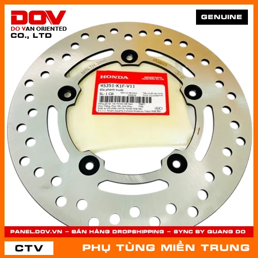 ĐĨA PHANH TRƯỚC HONDA CHÍNH HÃNG (MÃ: 45351K1FV11) — 45351K1FV11