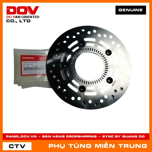 ĐĨA PHANH TRƯỚC HONDA CHÍNH HÃNG (MÃ: 45351K2ZV01) — 45351K2ZV01