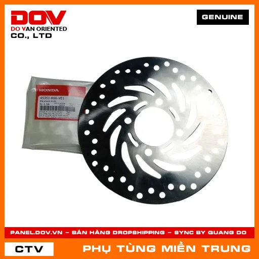 ĐĨA PHANH TRƯỚC HONDA CHÍNH HÃNG (MÃ: 45351K66VE1) — 45351K66VE1