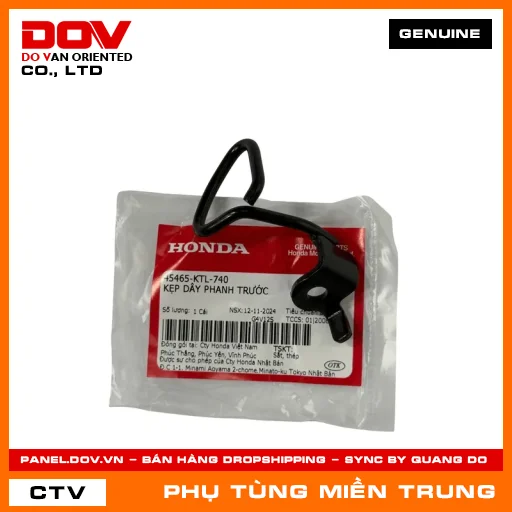 KẸP DÂY PHANH TRƯỚC HONDA CHÍNH HÃNG (MÃ: 45465KTL740) — 45465KTL740