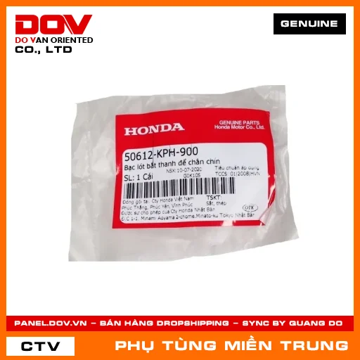 BẠC LÓT BẮT THANH ĐỂ CHÂN CHÍN HONDA CHÍNH HÃNG (MÃ: 50612KPH900) — 50612KPH900