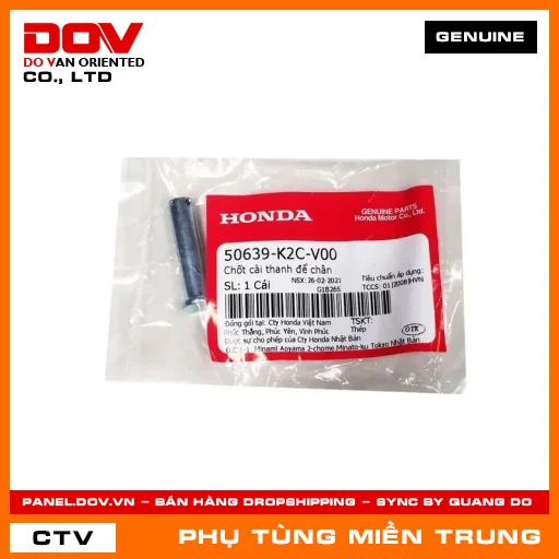CHỐT CÀI THANH ĐỂ CHÂN HONDA CHÍNH HÃNG (MÃ: 50639K2CV00) — 50639K2CV00