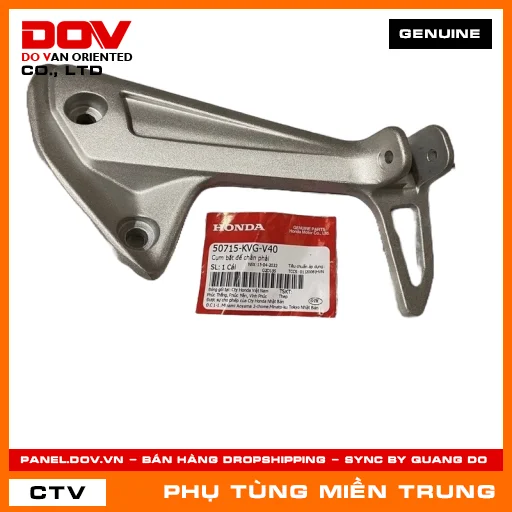 CỤM BẮT ĐỂ CHÂN PHẢI HONDA CHÍNH HÃNG (MÃ: 50715KVGV40) — 50715KVGV40