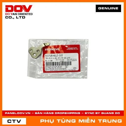 TẤM ĐỊNH VỊ CẦN ĐỂ CHÂN SAU PHẢI HONDA CHÍNH HÃNG (MÃ: 50718K1ZJ10) — 50718K1ZJ10