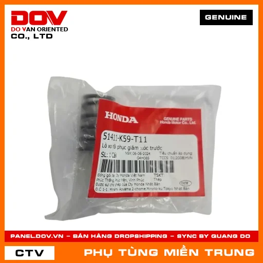 LÒ XO HỒI PHỤC GIẢM XÓC TRƯỚC HONDA CHÍNH HÃNG (MÃ: 51411K59T11) — 51411K59T11