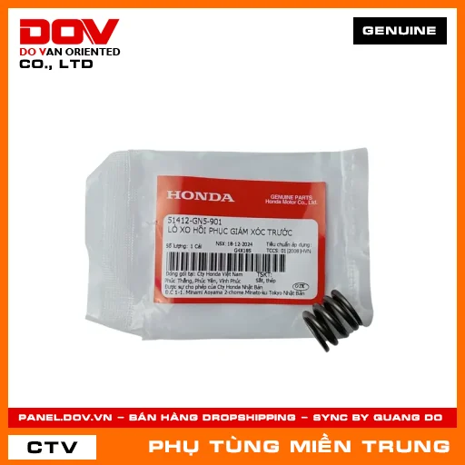 LÒ XO HỒI PHỤC GIẢM XÓC TRƯỚC HONDA CHÍNH HÃNG (MÃ: 51412GN5901) — 51412GN5901