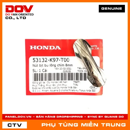 NÚT BỊT BU LÔNG CHÌM 8MM HONDA CHÍNH HÃNG (MÃ: 53132K97T00) — 53132K97T00