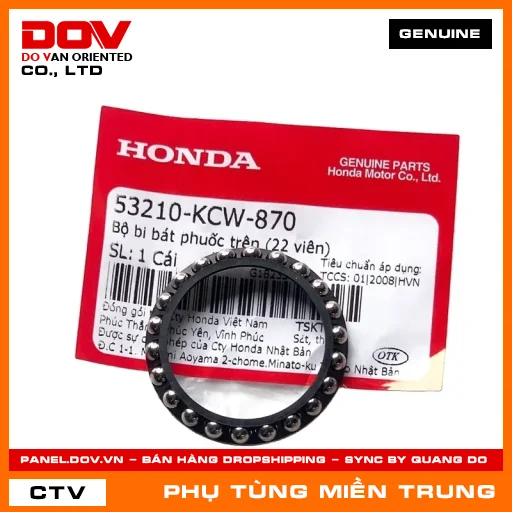 BỘ BI BÁT PHUỐC TRÊN (22 VIÊN) HONDA CHÍNH HÃNG (MÃ: 53210KCW870) — 53210KCW870