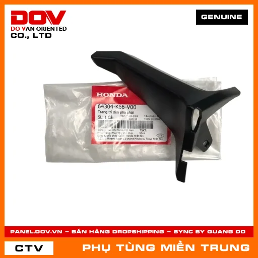 TRANG TRÍ ĐÈN PHA PHẢI HONDA CHÍNH HÃNG (MÃ: 64304K66V00) — 64304K66V00