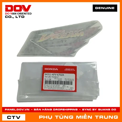 TEM YẾM *R150CU* HONDA CHÍNH HÃNG (MÃ: 64311KFV670ZA) — 64311KFV670ZA
