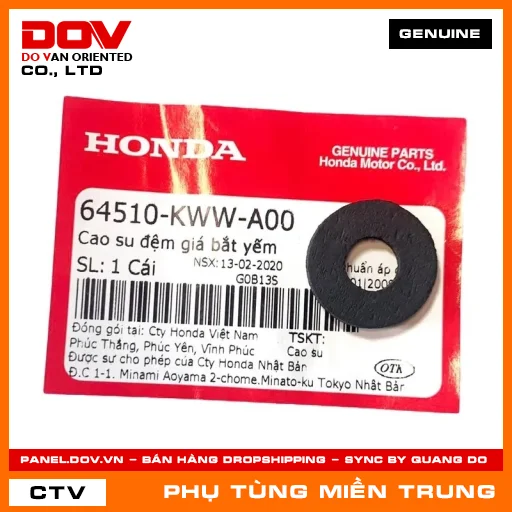 CAO SU ĐỆM GIÁ BẮT YẾM HONDA CHÍNH HÃNG (MÃ: 64510KWWA00) — 64510KWWA00