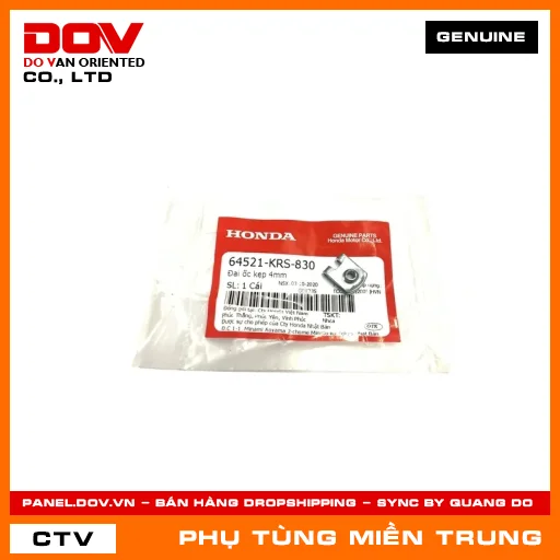 ĐAI ỐC KẸP 4MM HONDA CHÍNH HÃNG (MÃ: 64521KRS830) — 64521KRS830