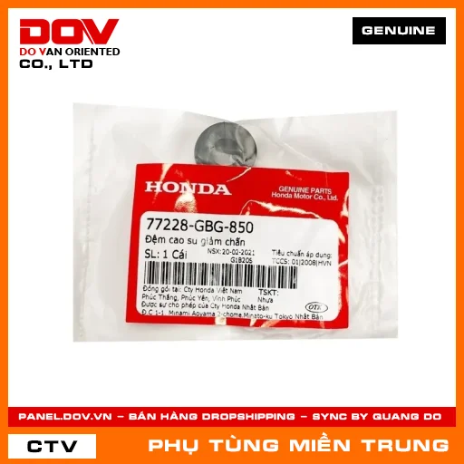 ĐỆM CAO SU GIẢM CHẤN HONDA CHÍNH HÃNG (MÃ: 77228GBG850) — 77228GBG850