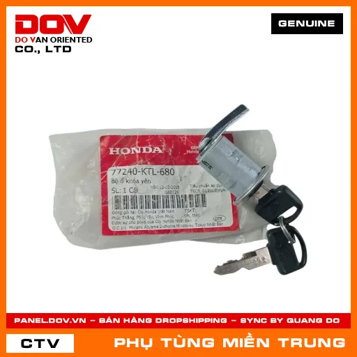 BỘ Ổ KHÓA YÊN HONDA CHÍNH HÃNG (MÃ: 77240KTL680) — 77240KTL680