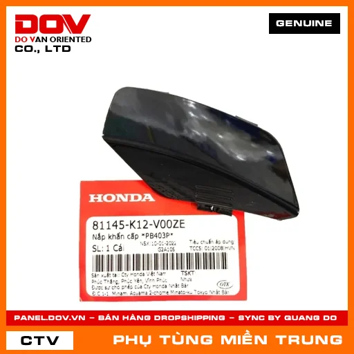 NẮP KHẨN CẤP *PB403P* HONDA CHÍNH HÃNG (MÃ: 81145K12V00ZE) — 81145K12V00ZE