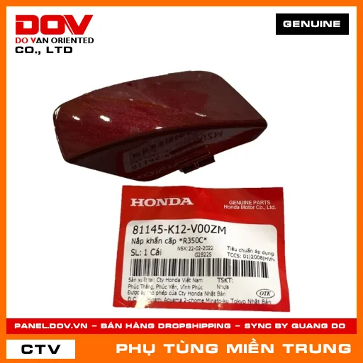 NẮP KHẨN CẤP *R350C* HONDA CHÍNH HÃNG (MÃ: 81145K12V00ZM) — 81145K12V00ZM