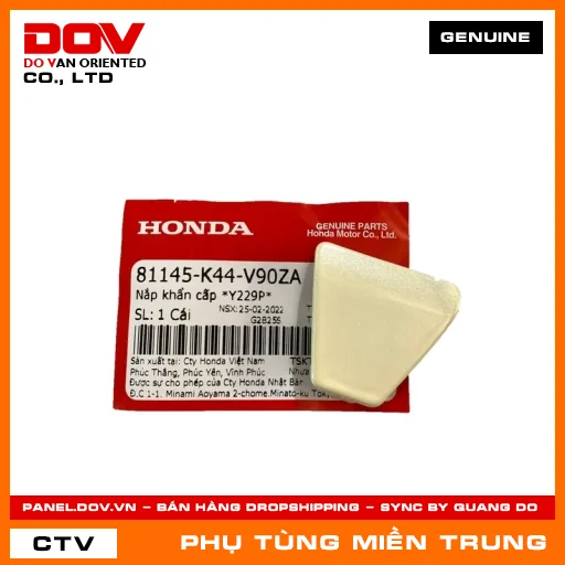 NẮP KHẨN CẤP *Y229P* HONDA CHÍNH HÃNG (MÃ: 81145K44V90ZA) — 81145K44V90ZA