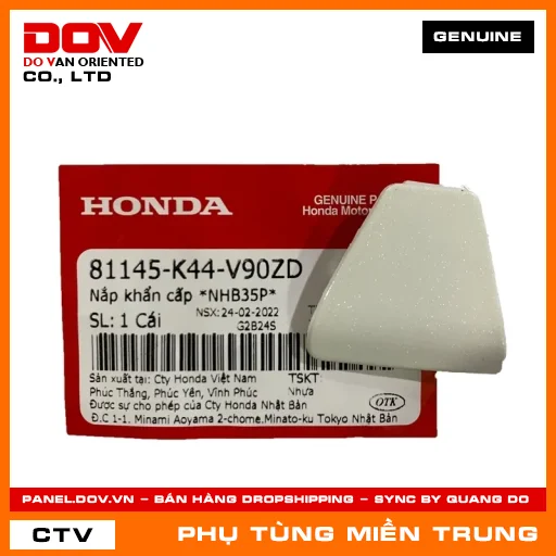 NẮP KHẨN CẤP *NHB35P* HONDA CHÍNH HÃNG (MÃ: 81145K44V90ZD) — 81145K44V90ZD